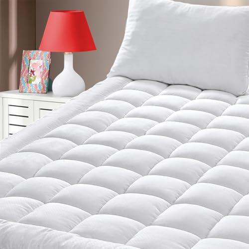 Queen Size Quilted Mattress Pad Cover - Deep Pocket, Ultra Soft