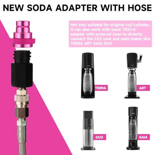 CO2 Cylinder Quick Connect Adapter for Sparkling Water Makers, TR21-4 Valve