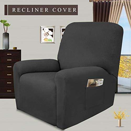 Stretch Recliner Chair Slipcover - Dark Gray Washable Protector