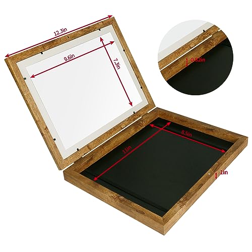 Kids Art Frames 8.5x11 Set of 2, Front Opening Display with Storage