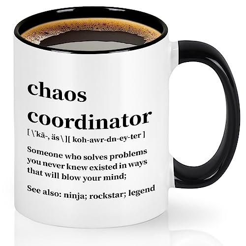 Chaos Coordinator Mug 11oz - Cabtnca Chaos Gifts (Black Handle)