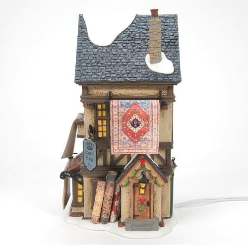 Dickens Village Kingsford Rug Merchant Lighted Porcelain Building, 8.46 Inch