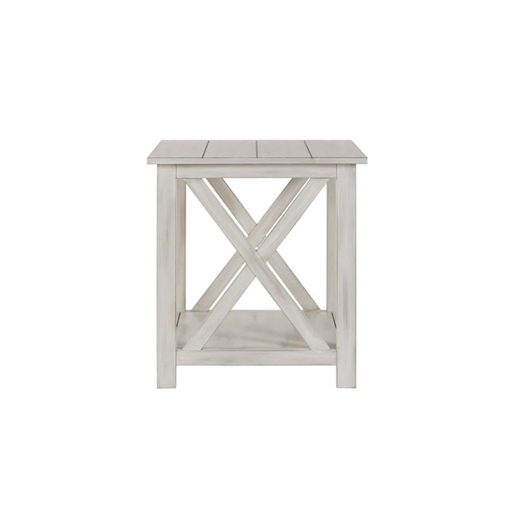 Boraam Jamestown Side Table, Antique White