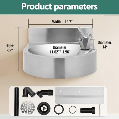 Wall-Mounted Stainless Steel Drinking Fountain for Commercial Spaces