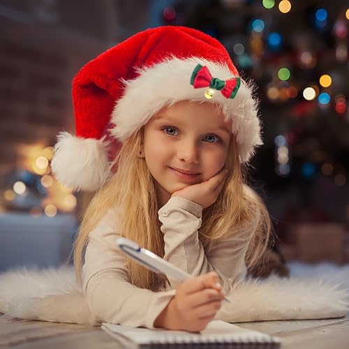 Kids Red Velvet Santa Hat - Christmas & Holiday Party Accessory