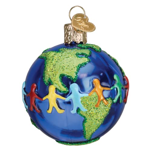 Old World Christmas World Peace Tree Ornament - Hand-Painted Glass Holiday Keepsake