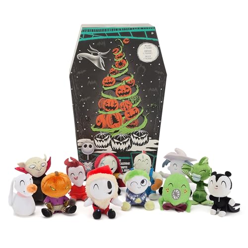 13-Day Coffin Halloween Countdown Calendar with 13 Mini Plush Toys