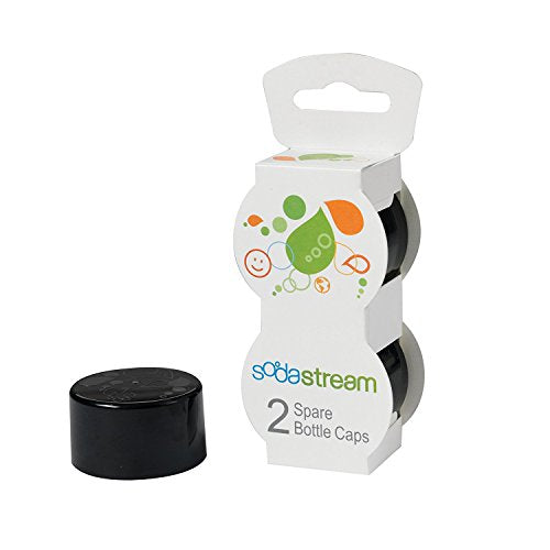 SodaStream Replacement Bottle Caps - Hermetically Sealed, 2-Pack for 1 & 1/2-Liter Bottles