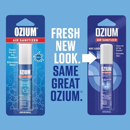 Ozium 0.8 oz. Air Sanitizer & Odor Eliminator for Homes, Cars, Offices and More, Original Scent, Pack of 6