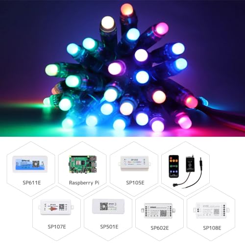 Ruirui 500PCS DC12V WS2811 RGB Pixel String Lights Waterproof 12mm