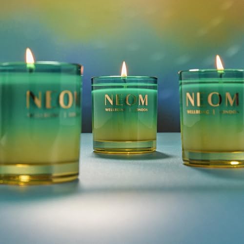 Neom Perfect Peace 1 Wick Candle with Myrrh, Fir & Lime Peel - Natural Essential Oils, Hand Finished, 185g