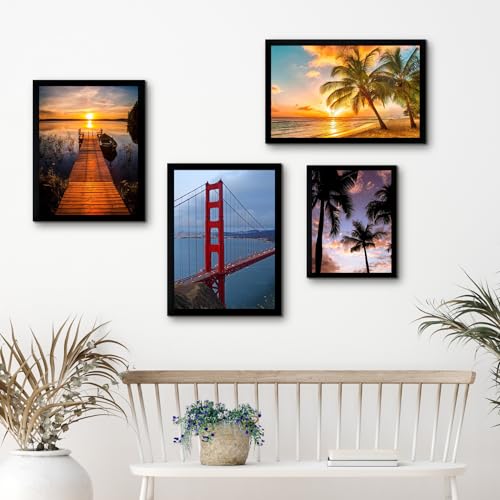 12x16 Black Picture Frame - Wall Hanging PVC Photo & Poster Frame