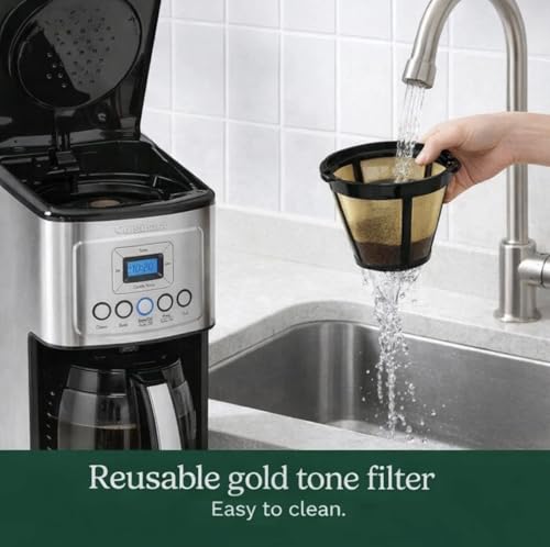 14-Cup Programmable Stainless Steel Coffee Maker with Glass Carafe