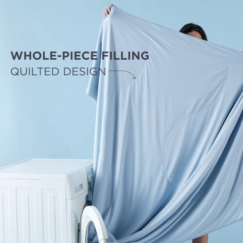 Cooling Comforter Blanket for Hot Sleepers - Queen Size, Blue