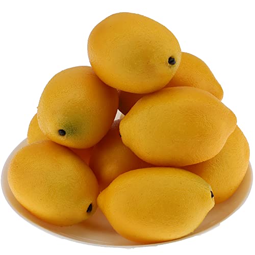 8 Pcs Artificial Lemons - Realistic Faux Fruit Decoration