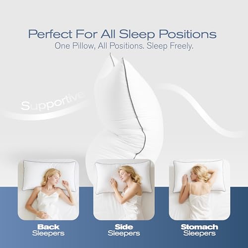 Set of 4 Cooling Down Alternative Bed Pillows - Standard Size