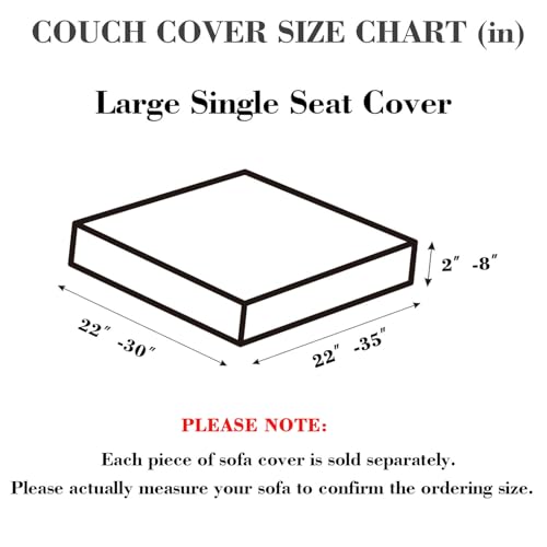 Universal Stretch Couch Cushion Cover - Pet Friendly Washable Sofa Slipcover