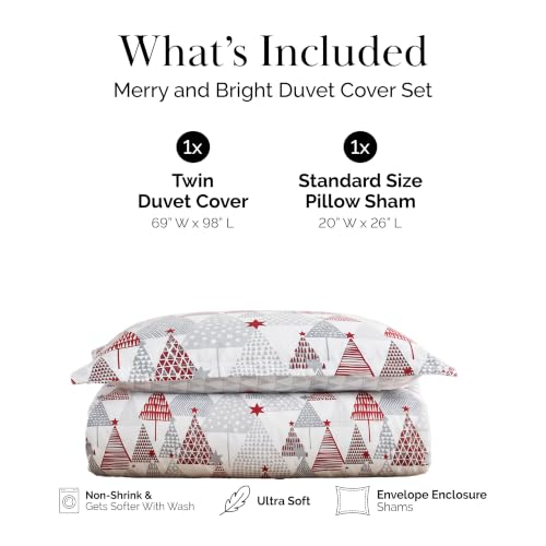 Southshore Merry & Bright 2 Pc Duvet Cover Set Twin XL/Twin Reversible