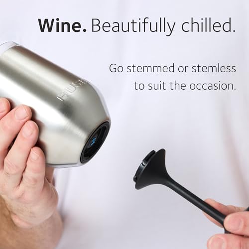 Huski Wine Tumbler 2.0 Brushed Stainless Steel 12oz | Award-Winning Detachable Stem & Triple Insulation