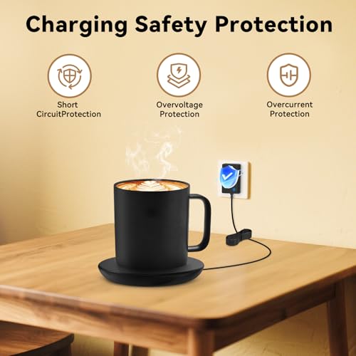 Cisain Black Charging Coaster for Smart Mug 2 & 1 with Temperature Control – Replacement Power Cord