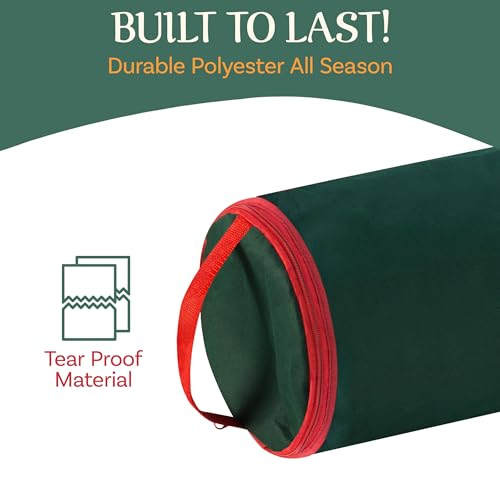 40-Inch Wrapping Paper Storage Bag – Holiday Gift Wrap Organizer for 25 Rolls