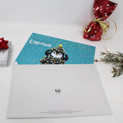 Set of 3 Christmas Advent Calendar Greeting Cards with Envelopes, 24 Daily Surprises