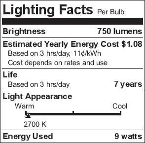 Sylvania ECO LED Light Bulb - Energy-Efficient 9W A19, 750 Lumens, Soft White, 8 Pack | 2700K
