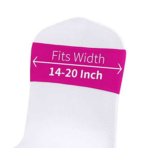 50pcs Fuchsia Spandex Chair Sashes with Buckle Slider for Parties