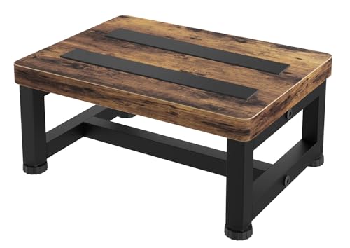 Heavy-Duty Wooden Step Stool - Non-Slip Bed Steps for High Beds (500 lbs)