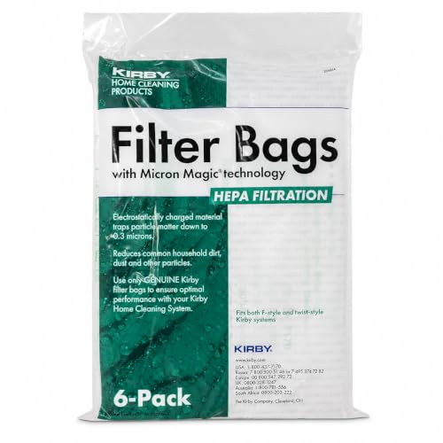 Micron Magic Plus HEPA Vacuum Filter Bags - 6-Pack for F-Style & Twist