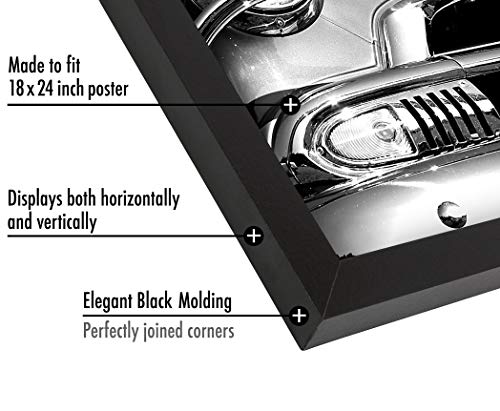 18x24 Black Poster Frame - Engineered Wood Picture Frame for Wall Display