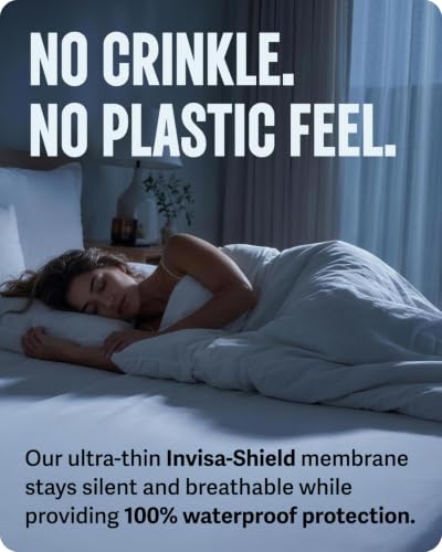 SafeRest Waterproof Queen Mattress Protector - Breathable Fitted Cover