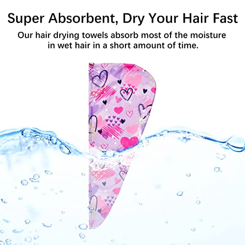 RETON Microfiber Hair Drying Towel Wrap - Fast Absorbent Hair Turban for Kids & Adults