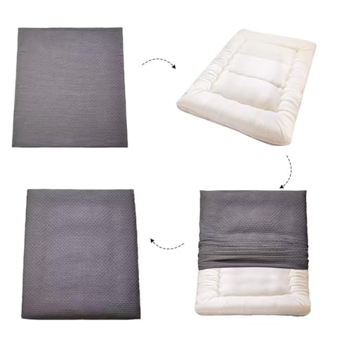 Textured Microfiber Zip Futon Cover for Japanese Floor Mattress
