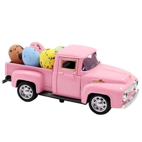 Mini Metal Easter Pickup Truck Decoration with Removable Eggs
