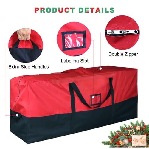 Rolling Christmas Tree Storage Bag for 7.5 Ft Trees 600D Oxford