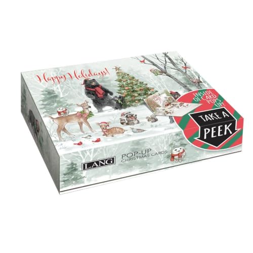 Lang Woodland Winter Pop-Up Christmas Cards – 8 Cards & Envelopes