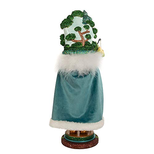 17.5-Inch Five Golden Rings Wooden Nutcracker Christmas Decor