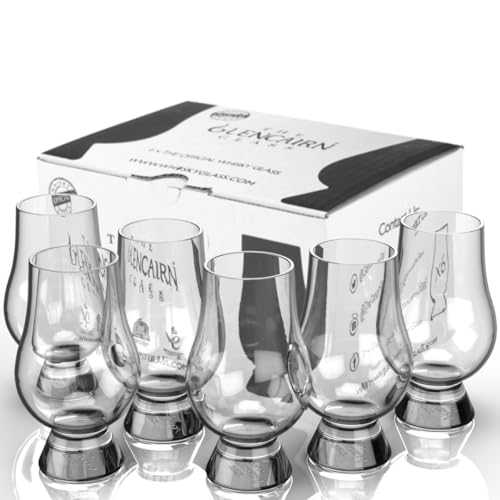 Glencairn Crystal Whiskey Glass Set of 6 - Premium Scotch, Bourbon, Brandy Glasses