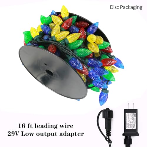 AWQ 200LED 146.9 ft Multicolor C9 Christmas Lights String Lights – 8 Modes, Timer, Extendable (Multicolor) 200LED
