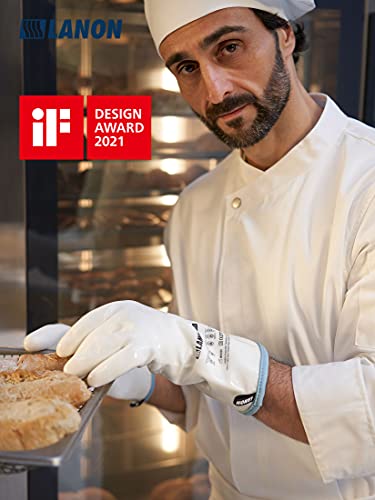 Liquid Silicone Oven Mitts, Heat Resistant Waterproof Cooking Gloves, Large