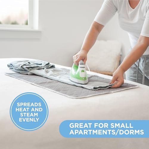 Magnetic Ironing Mat, 28.25" x 19" Quilted Scorch-Resistant Laundry Pad