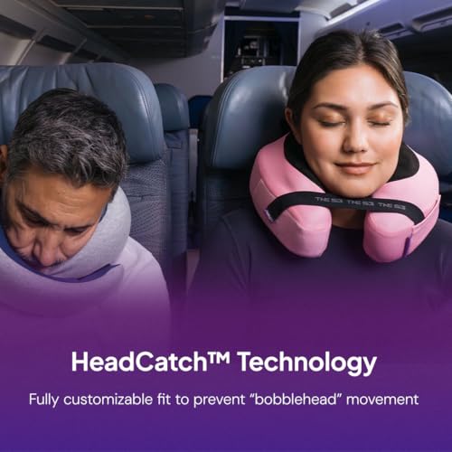 Travel Neck Pillow with Seat Strap & Head Support Technology