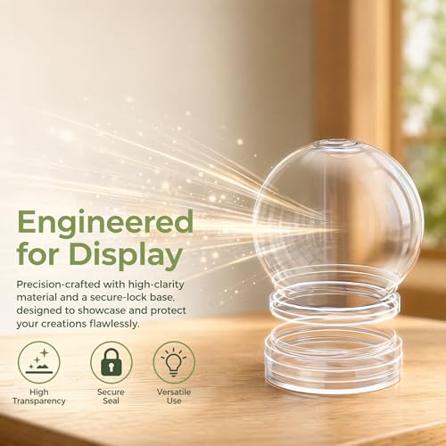 Clear Plastic DIY Snow Globes - 3-Inch Fillable Water Globes (20 Pack)