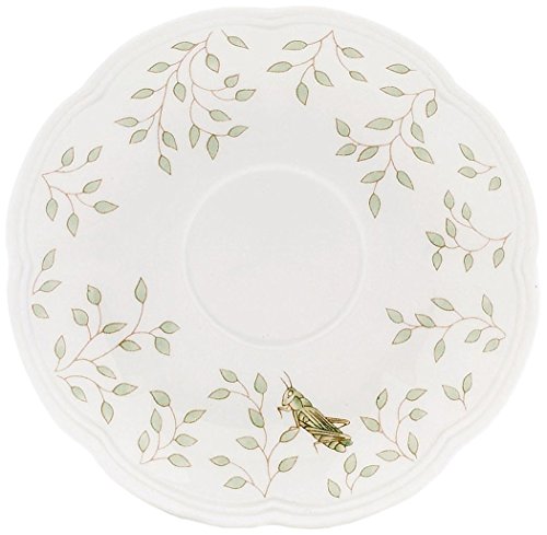 Lenox Butterfly Meadow 6-inch Porcelain Saucer Set of 4 - Dishwasher & Microwave Safe
