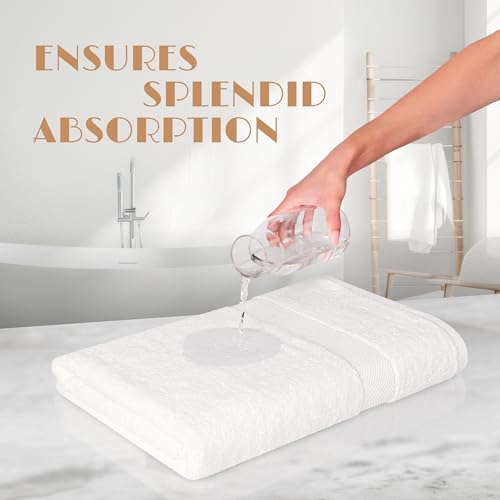 Oversized Soft Cotton Bath Sheet Towels - 650 GSM 35x70 Inch (2 Pack)