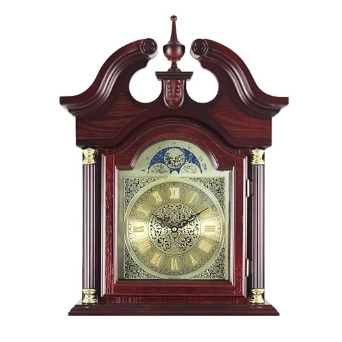 72 Inch Cherry Finish Grandfather Clock with Westminster Chime & Moon Dial