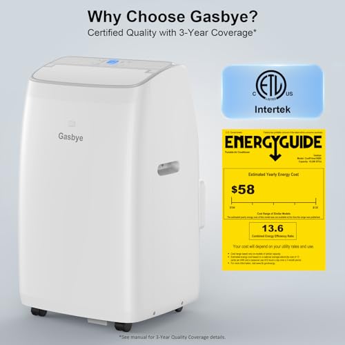 Dual Hose Portable Air Conditioner 14000 BTU DC Inverter 500 Sq.Ft.