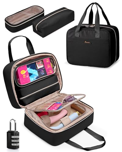 Discreet Toy Storage Organizer with Lockable Zipper and Detachable Pouches