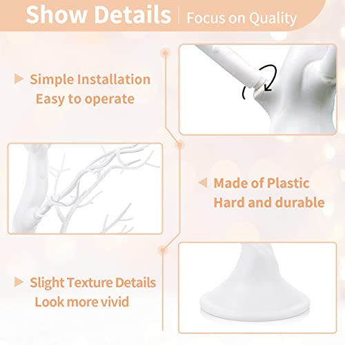 NUPTIO 22.8 Inch Artificial White Christmas Tree Branches - 2 Pack